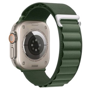 Текстилна каишка с две лица Apple Watch 42/44/45/49mm / зелена /
